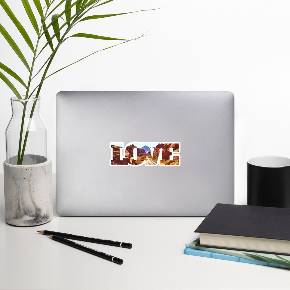 Valley of Fire LOVE Bubble-free stickers