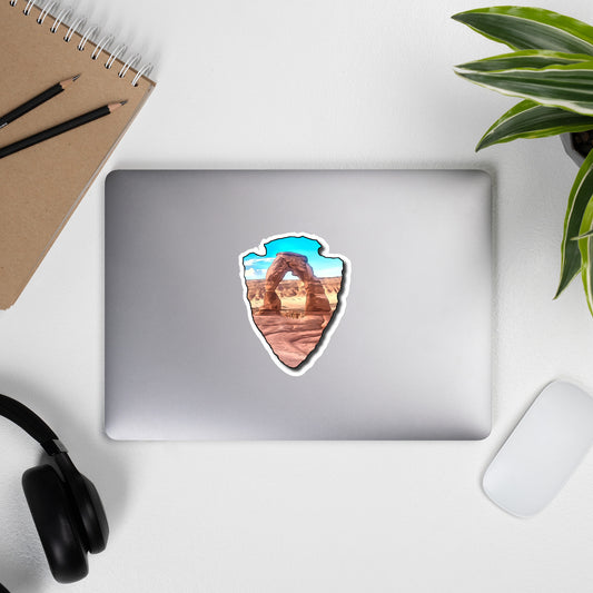 Delicate Arch Arrowhead Bubble-free stickers