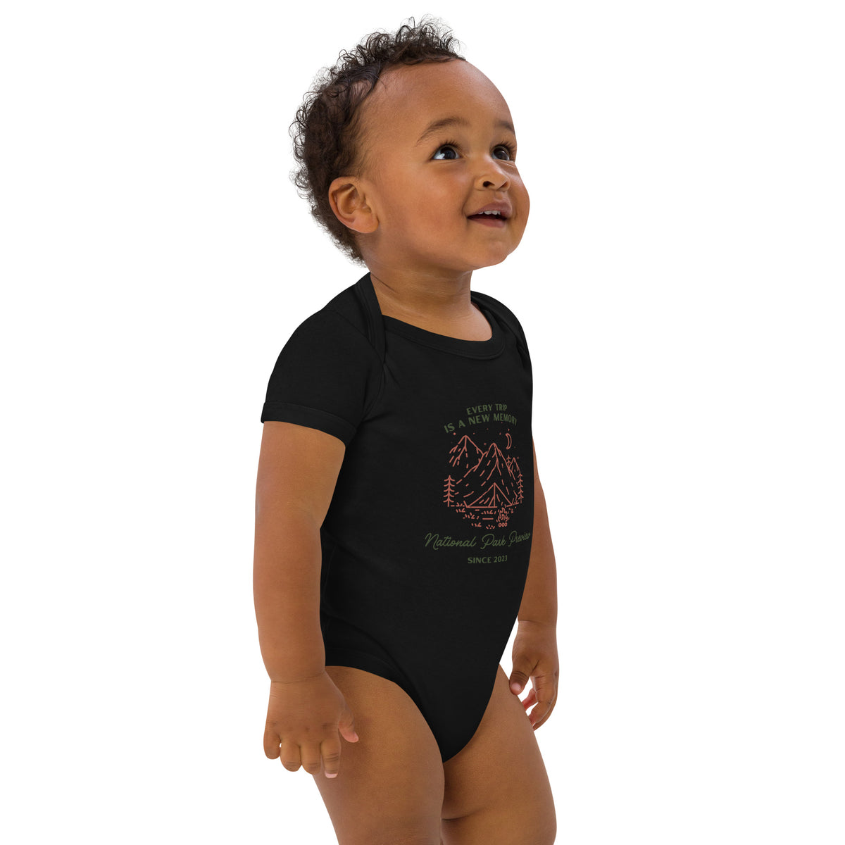 Every Trip is a New Memory Organic cotton baby bodysuit