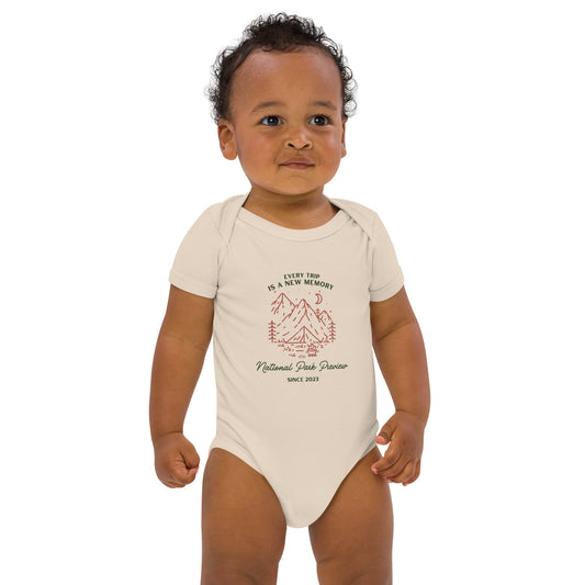 Every Trip is a New Memory Organic cotton baby bodysuit