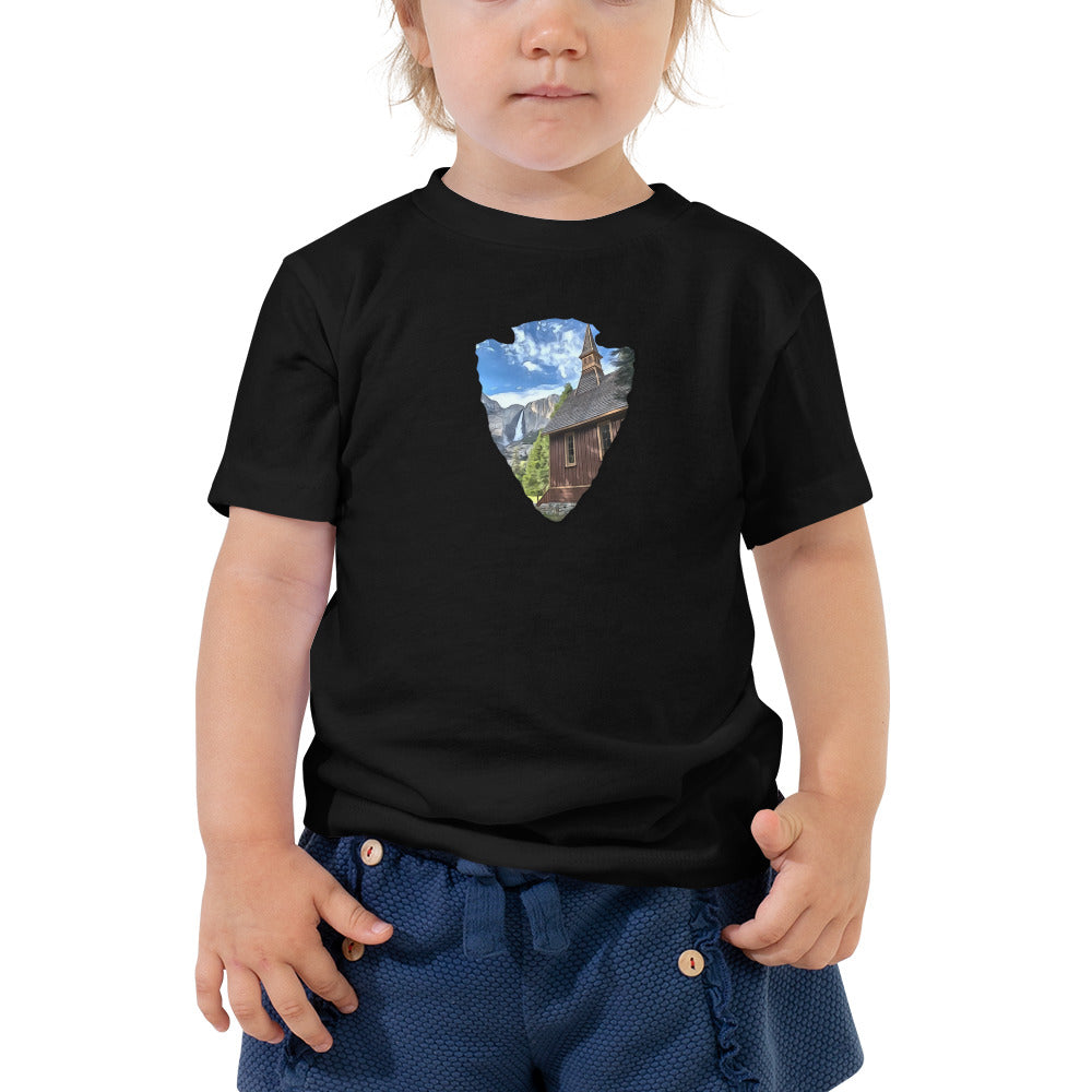 Church and Yosemite Falls Arrowhead Toddler Short Sleeve Tee