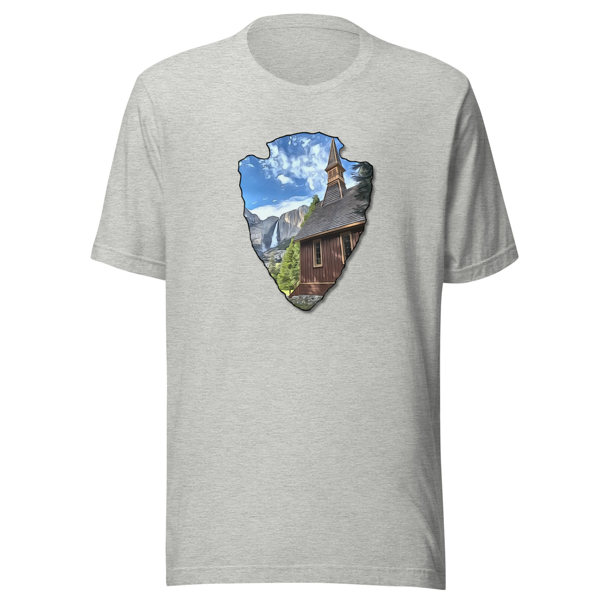 Church and Yosemite Falls Arrowhead Unisex t-shirt