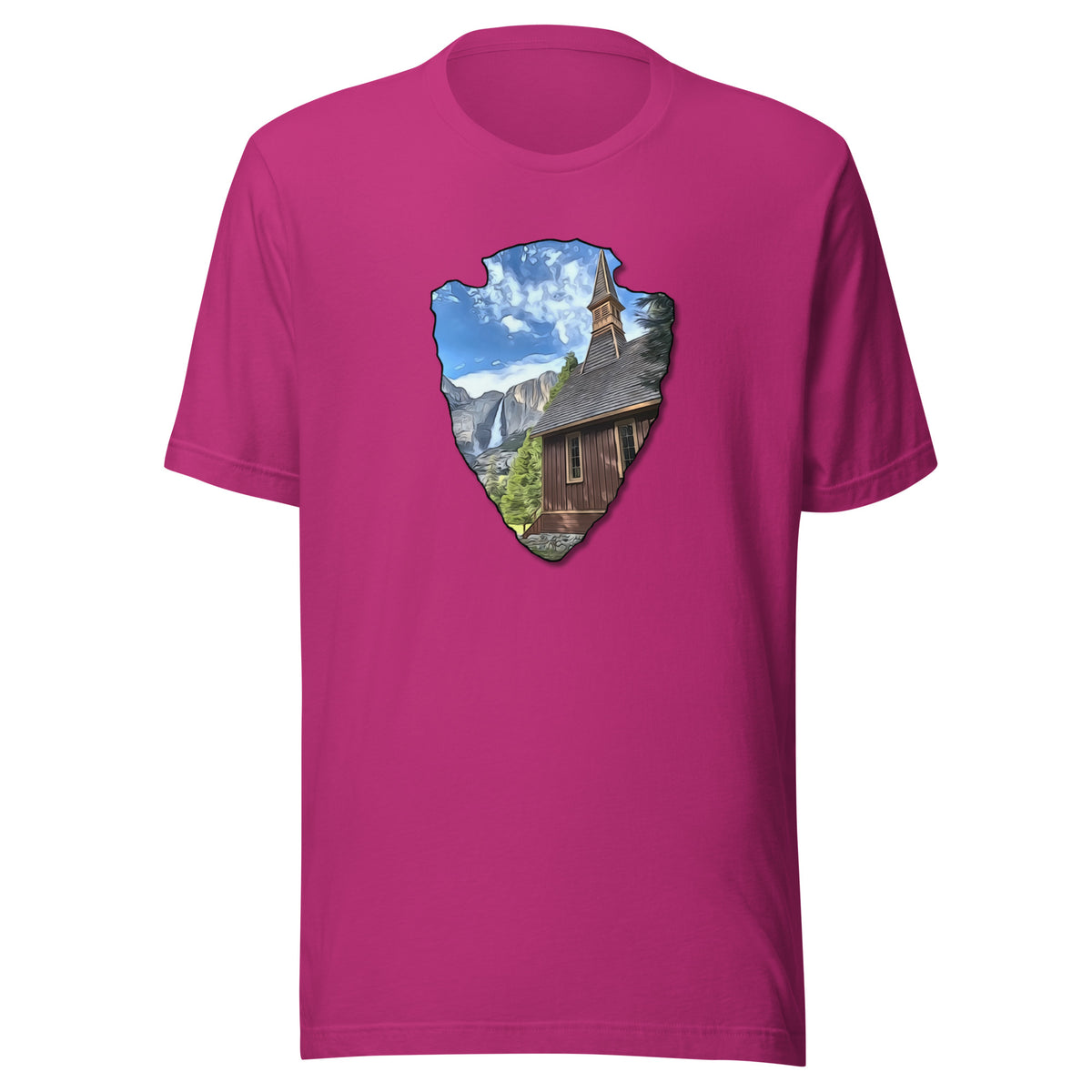 Church and Yosemite Falls Arrowhead Unisex t-shirt