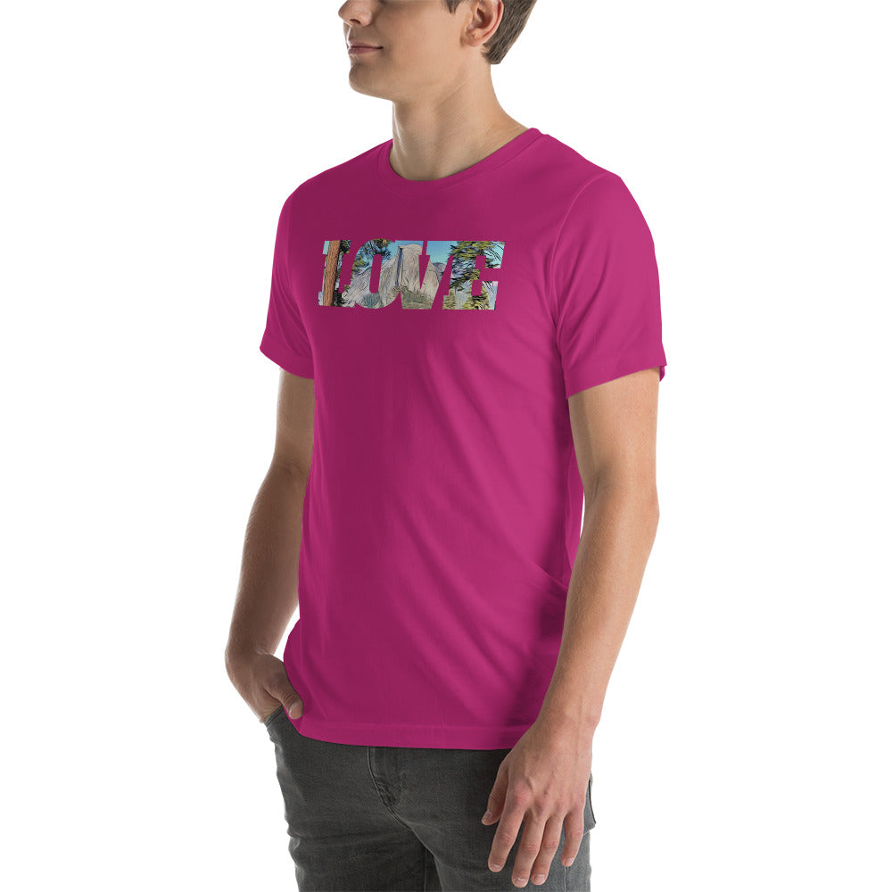 Road to Glacier Point LOVE Unisex t-shirt