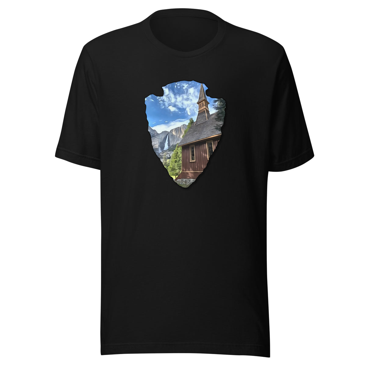 Church and Yosemite Falls Arrowhead Unisex t-shirt