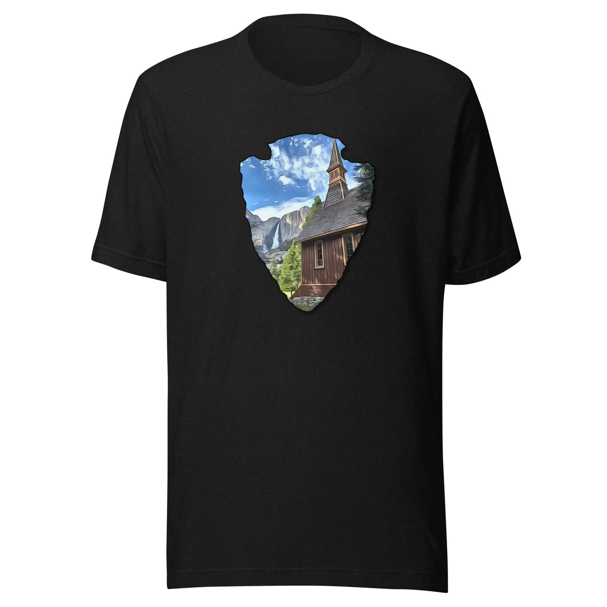 Church and Yosemite Falls Arrowhead Unisex t-shirt