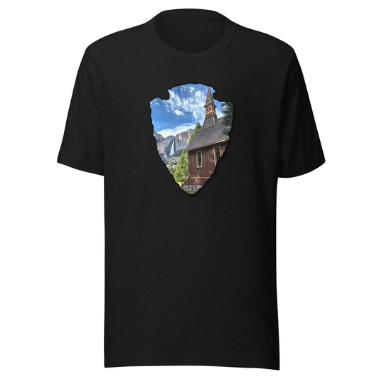 Church and Yosemite Falls Arrowhead Unisex t-shirt