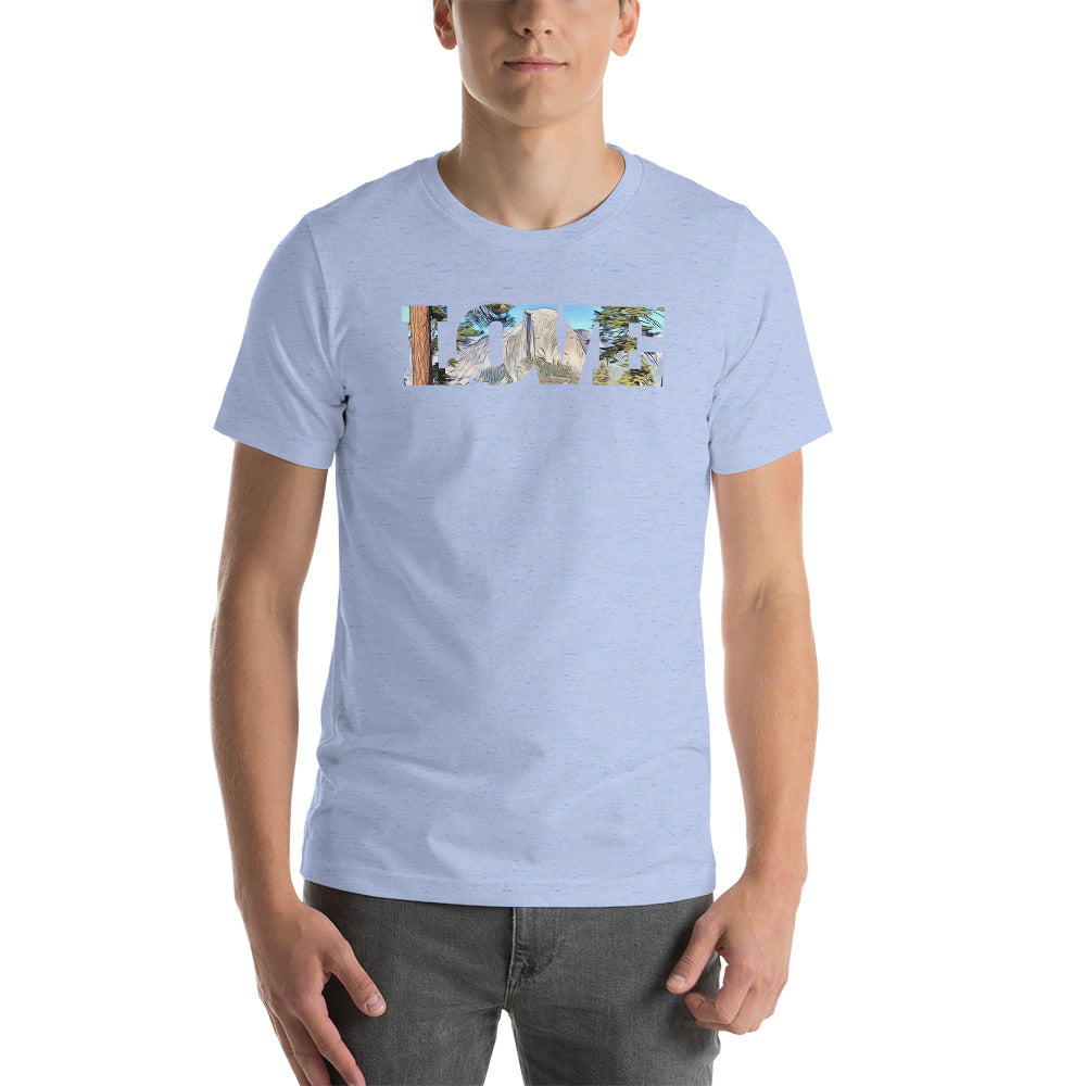 Road to Glacier Point LOVE Unisex t-shirt