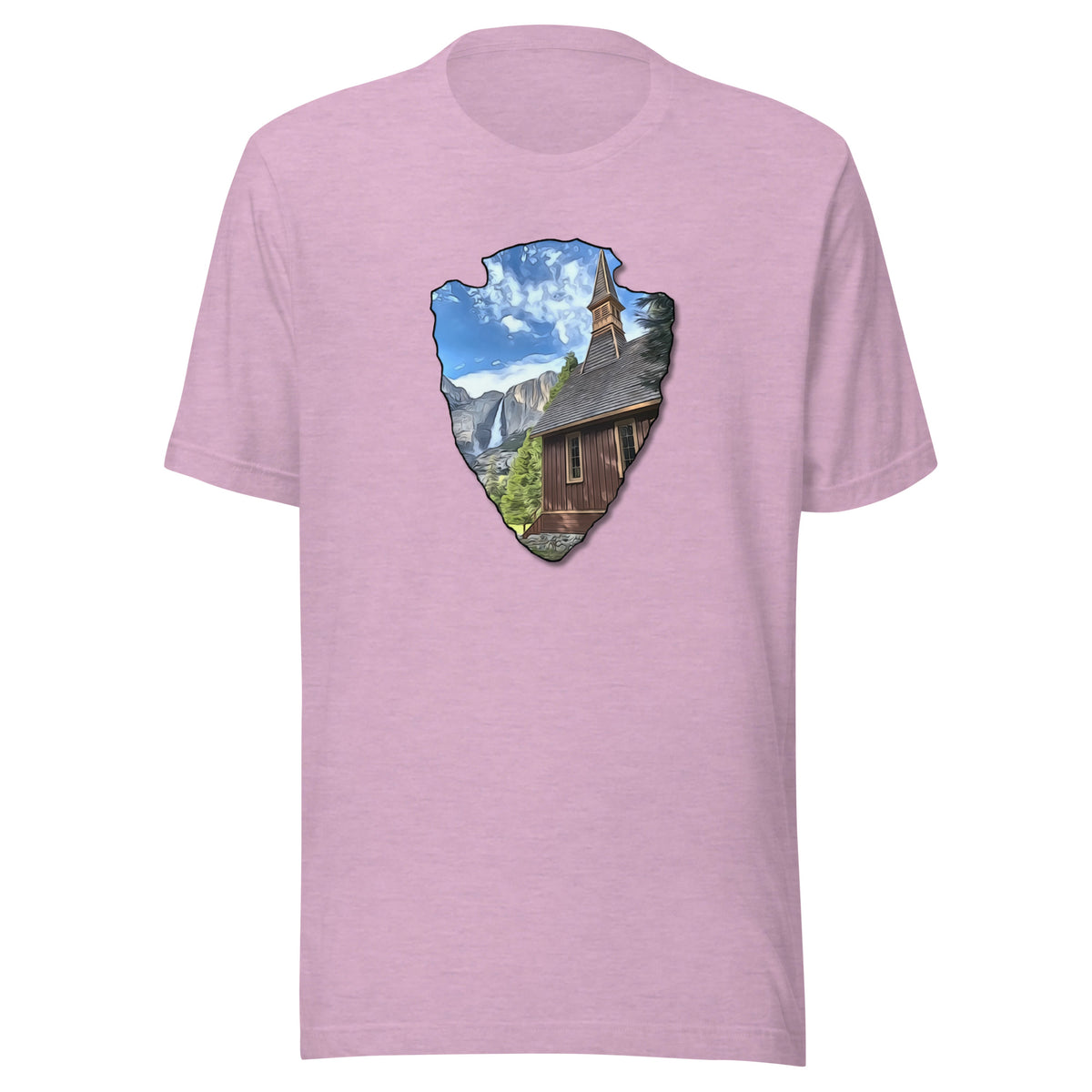 Church and Yosemite Falls Arrowhead Unisex t-shirt