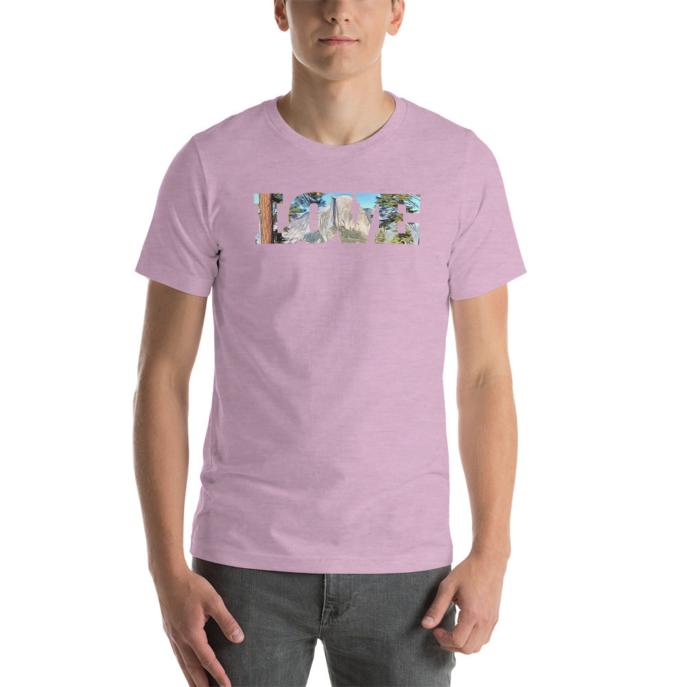 Road to Glacier Point LOVE Unisex t-shirt
