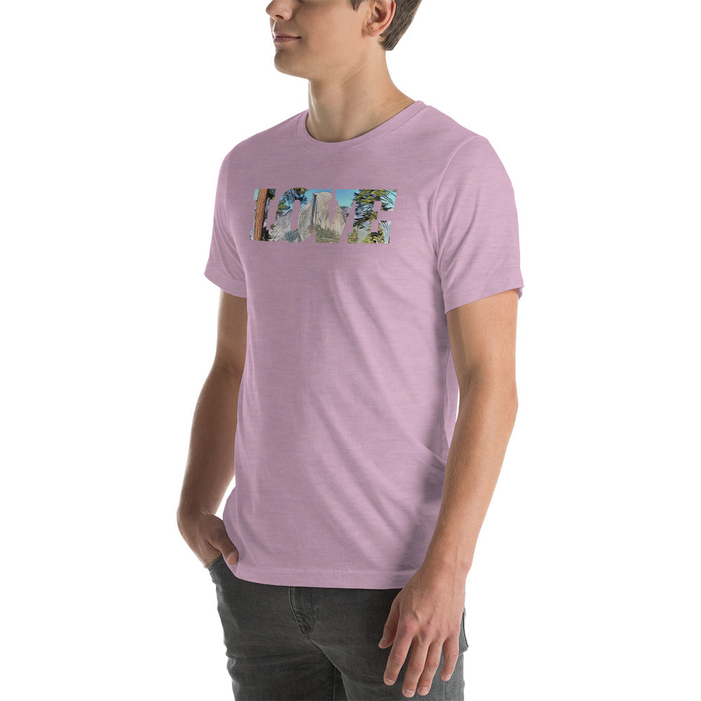 Road to Glacier Point LOVE Unisex t-shirt