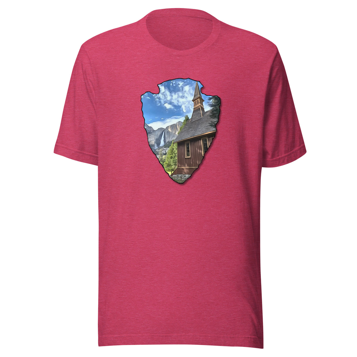 Church and Yosemite Falls Arrowhead Unisex t-shirt