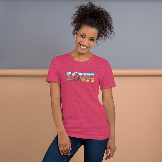 Delicate Arch LOVE Unisex t-shirt