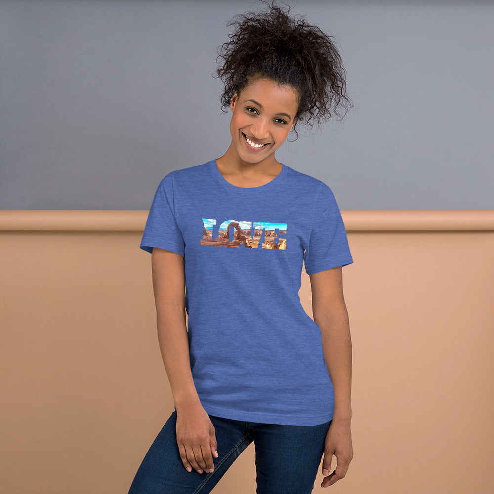 Delicate Arch LOVE Unisex t-shirt