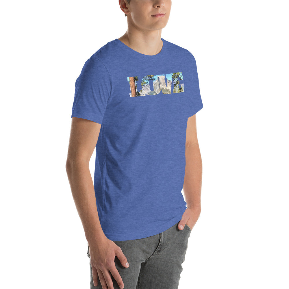 Road to Glacier Point LOVE Unisex t-shirt
