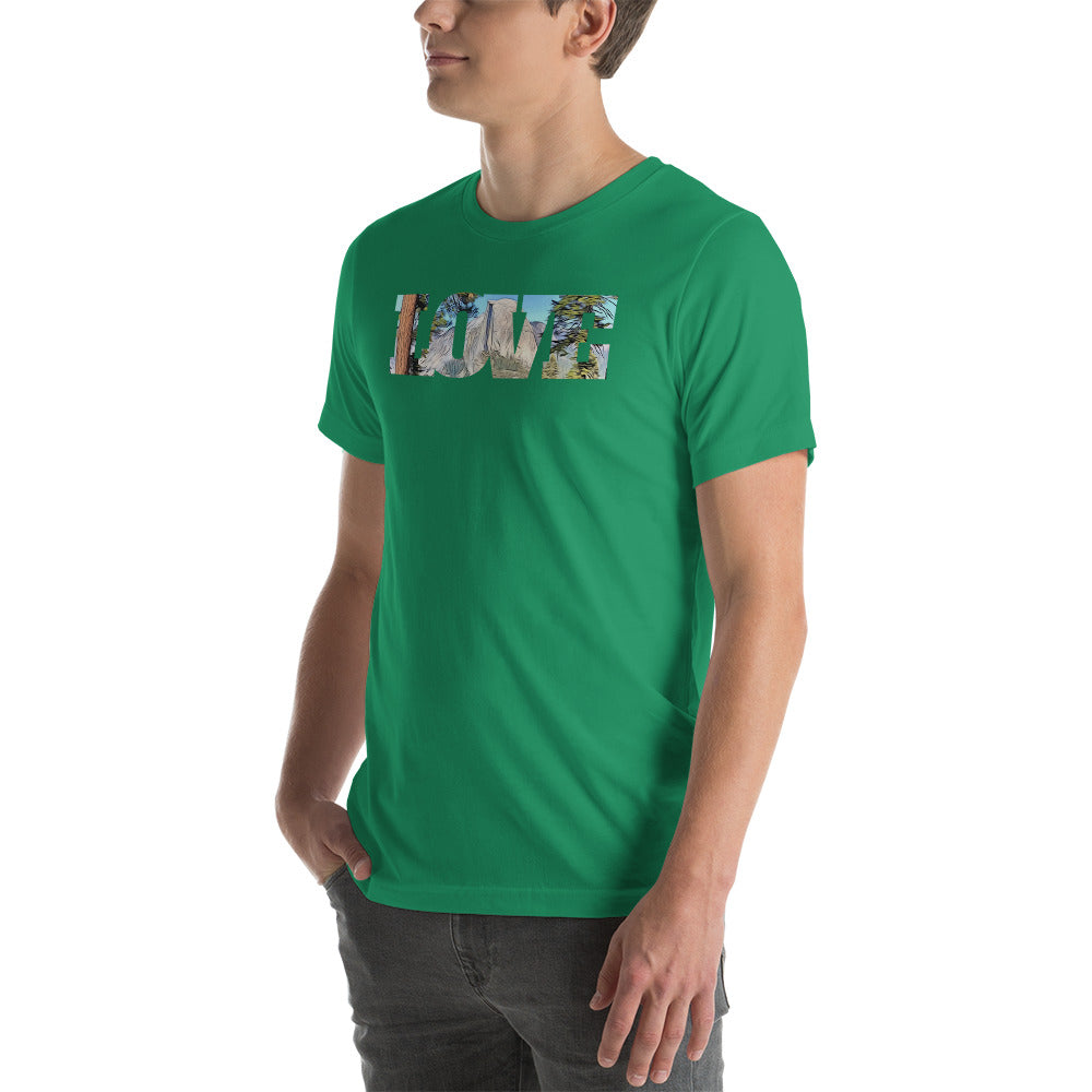 Road to Glacier Point LOVE Unisex t-shirt
