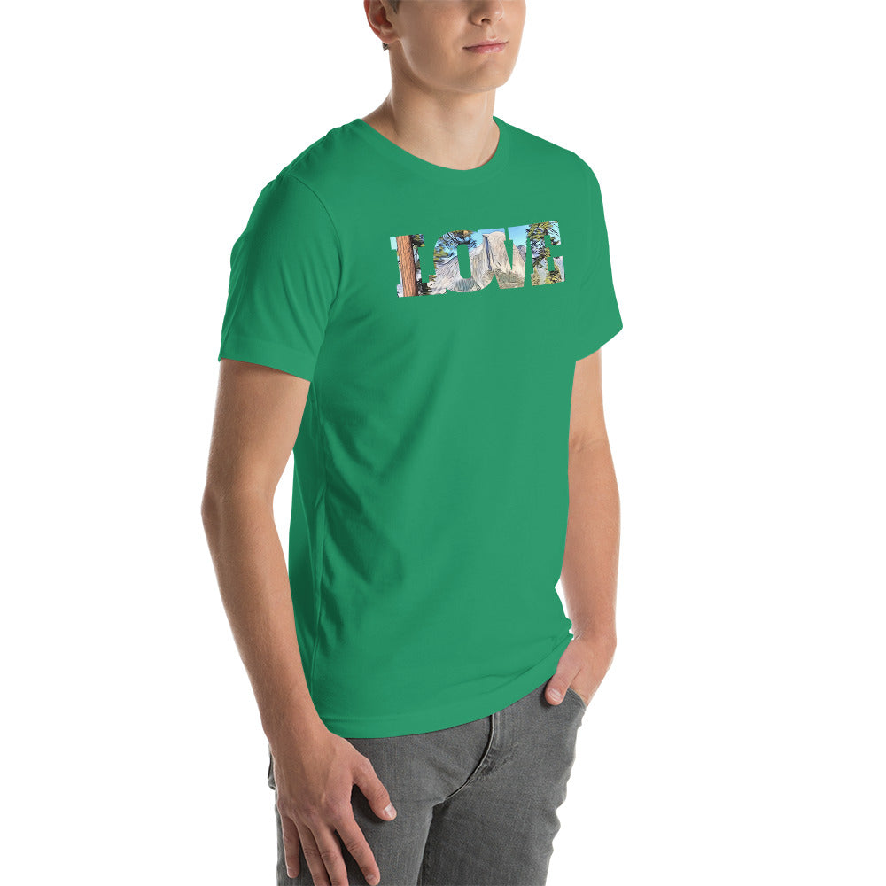 Road to Glacier Point LOVE Unisex t-shirt