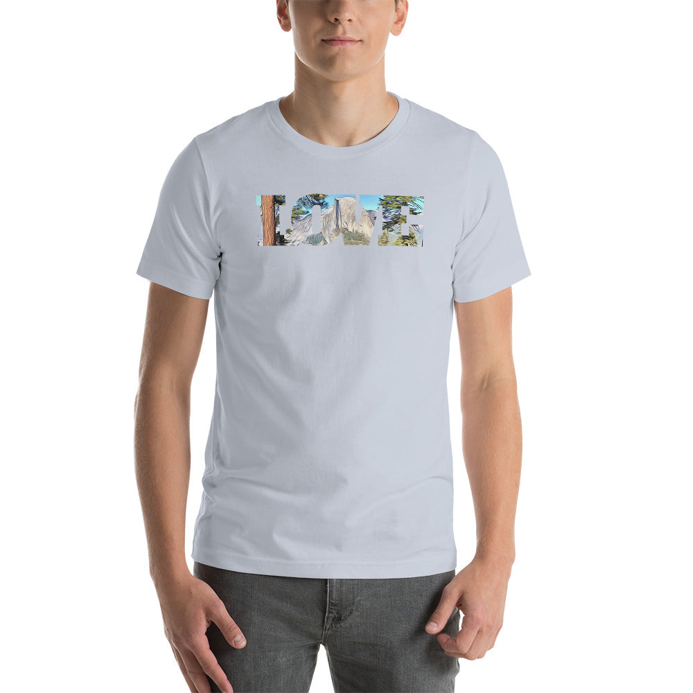 Road to Glacier Point LOVE Unisex t-shirt