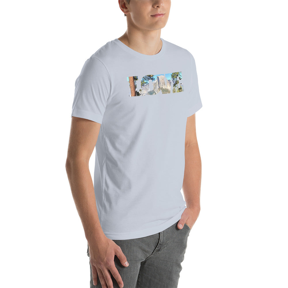 Road to Glacier Point LOVE Unisex t-shirt
