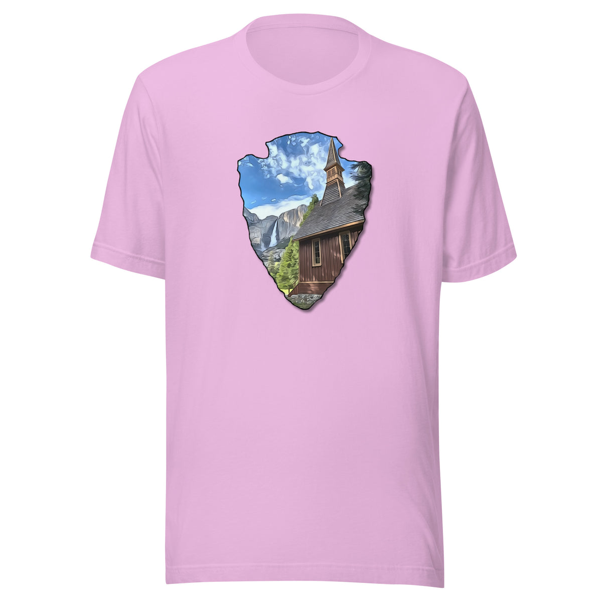 Church and Yosemite Falls Arrowhead Unisex t-shirt