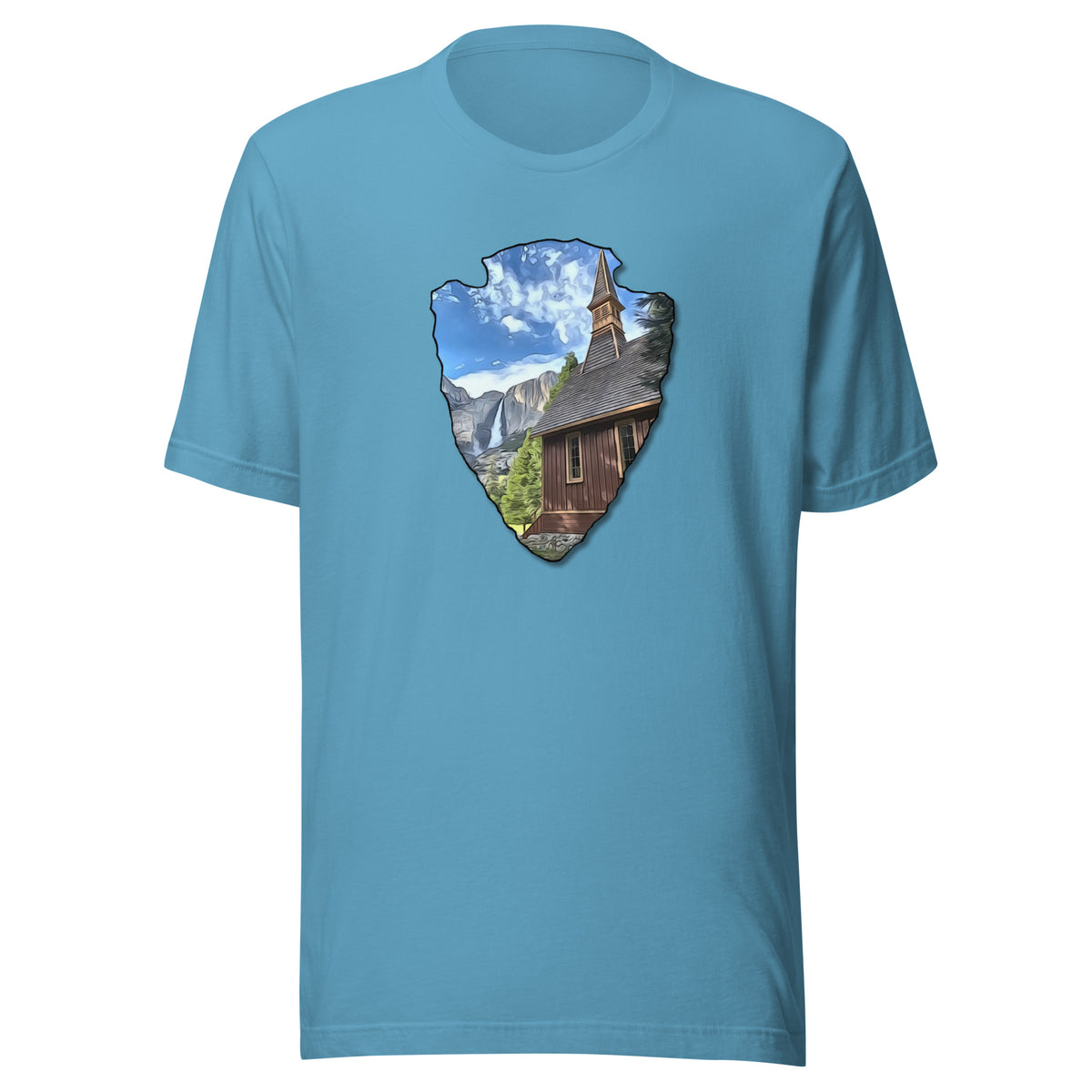 Church and Yosemite Falls Arrowhead Unisex t-shirt