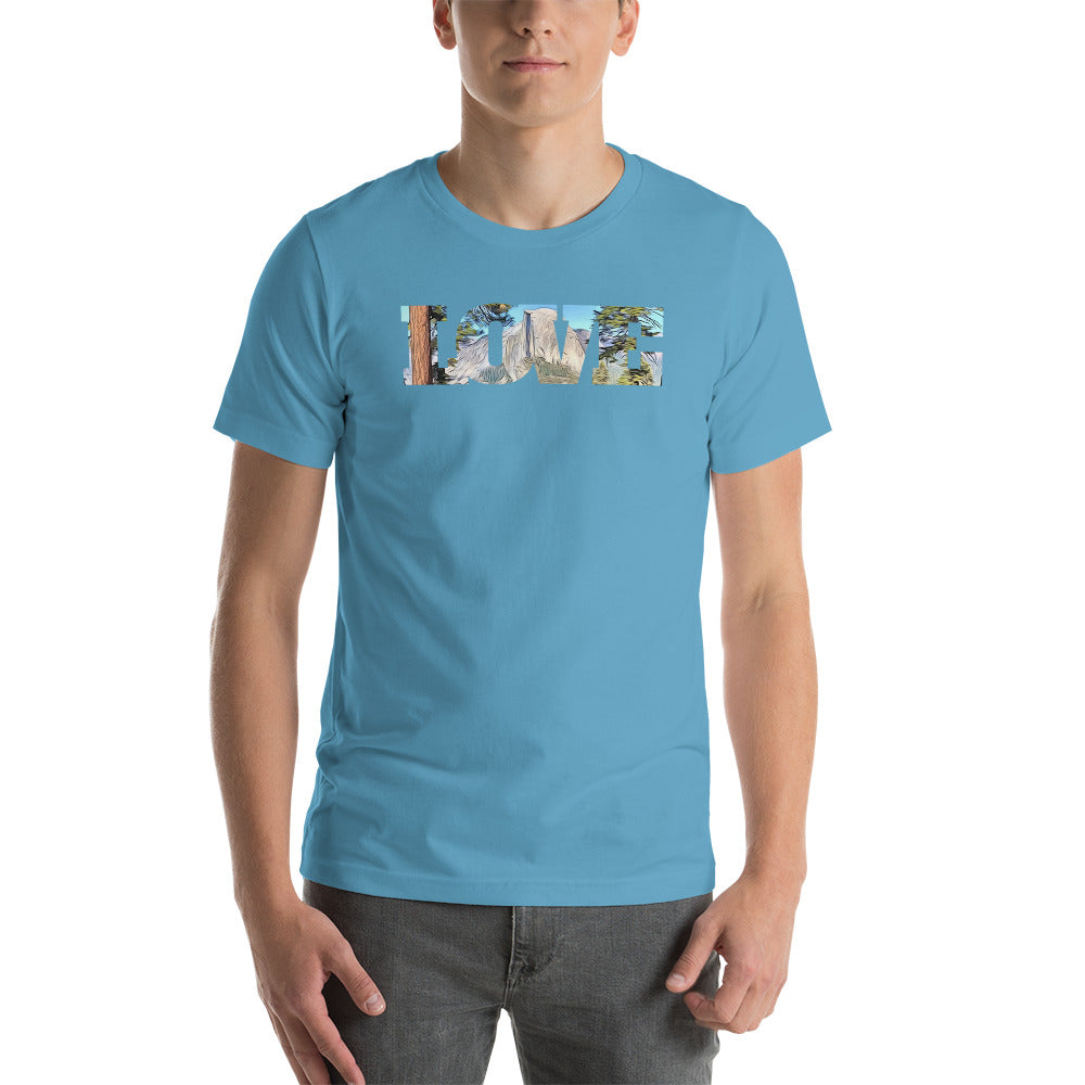 Road to Glacier Point LOVE Unisex t-shirt