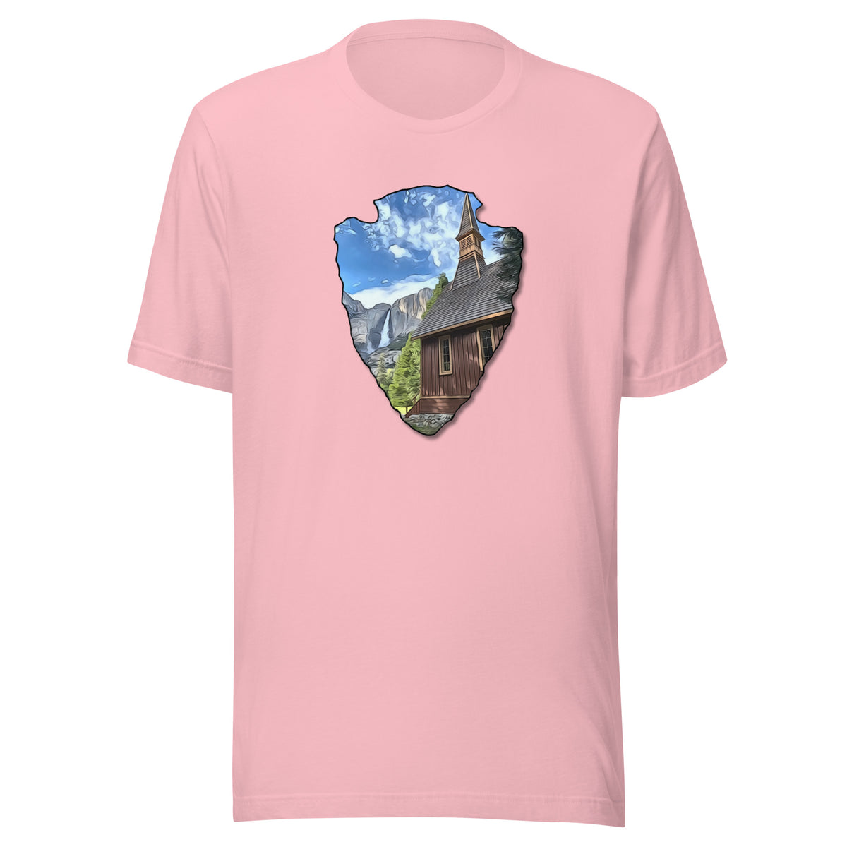 Church and Yosemite Falls Arrowhead Unisex t-shirt