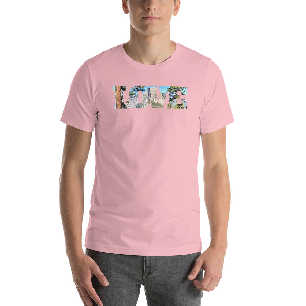 Road to Glacier Point LOVE Unisex t-shirt