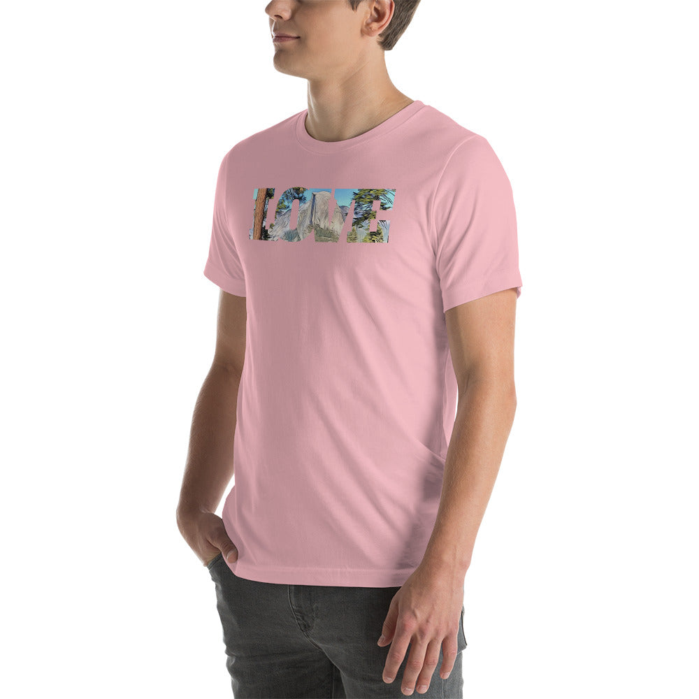 Road to Glacier Point LOVE Unisex t-shirt