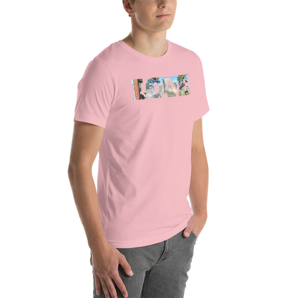 Road to Glacier Point LOVE Unisex t-shirt