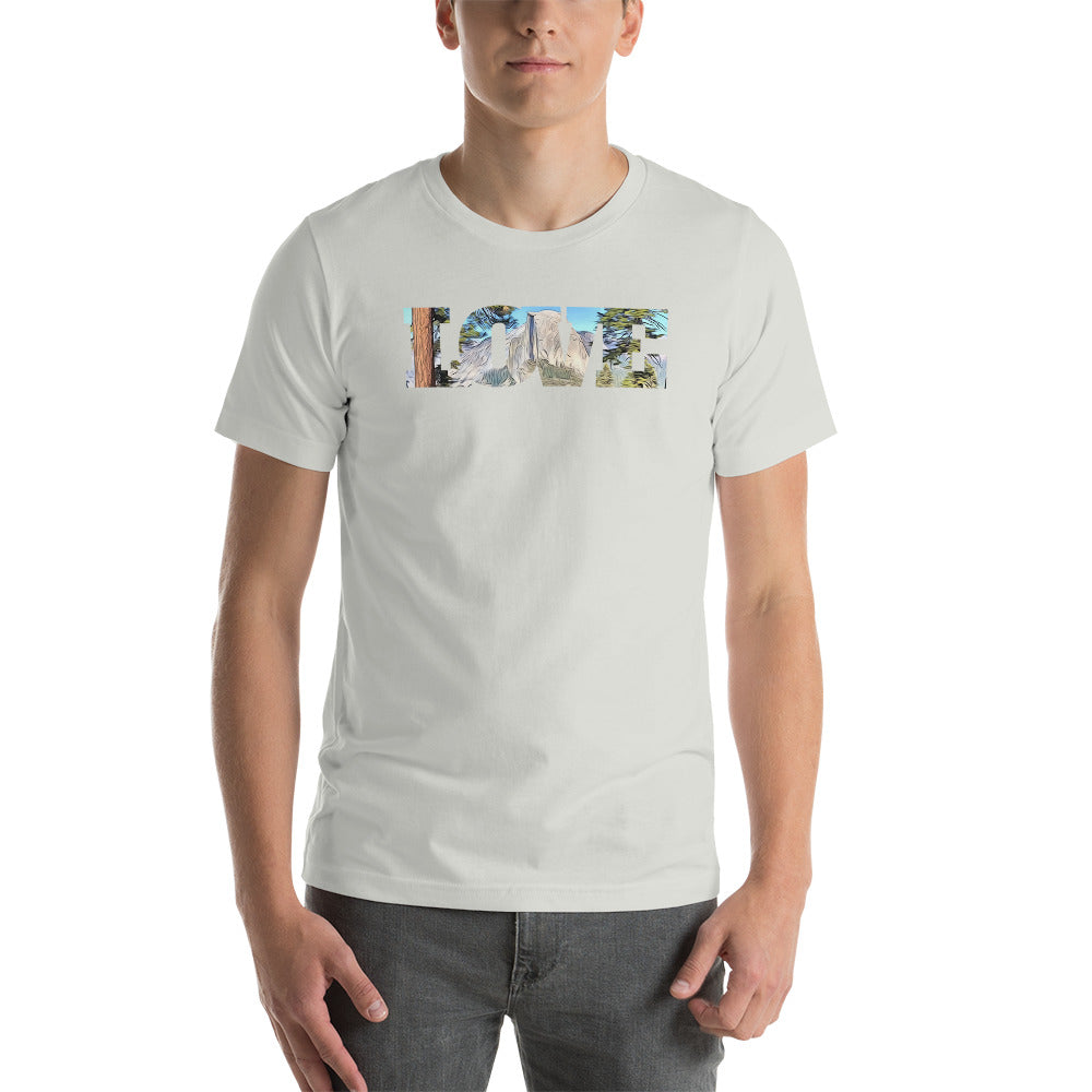Road to Glacier Point LOVE Unisex t-shirt