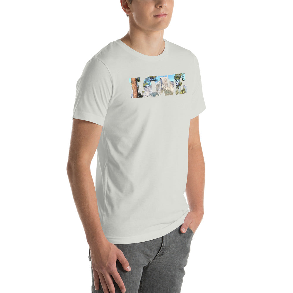Road to Glacier Point LOVE Unisex t-shirt