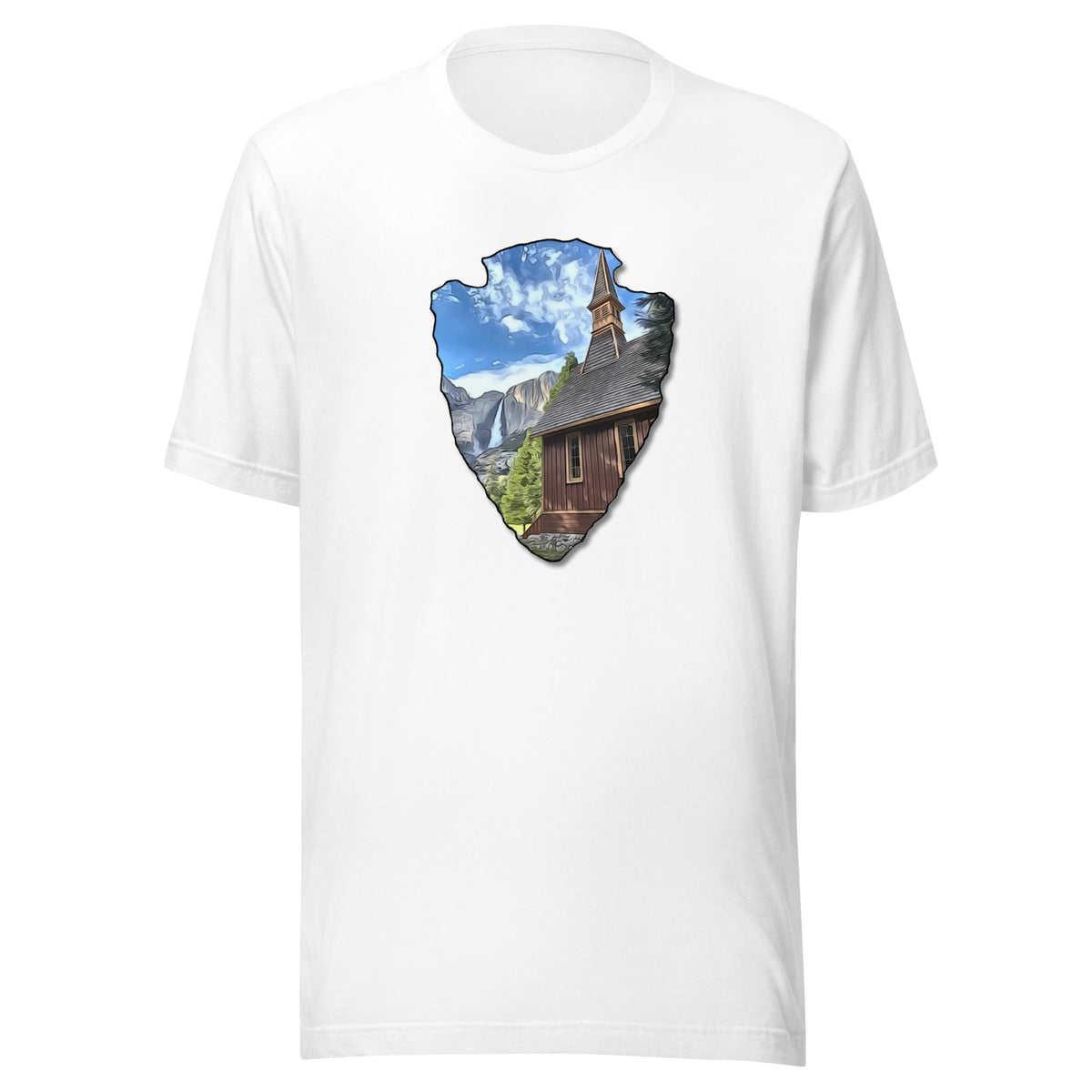 Church and Yosemite Falls Arrowhead Unisex t-shirt