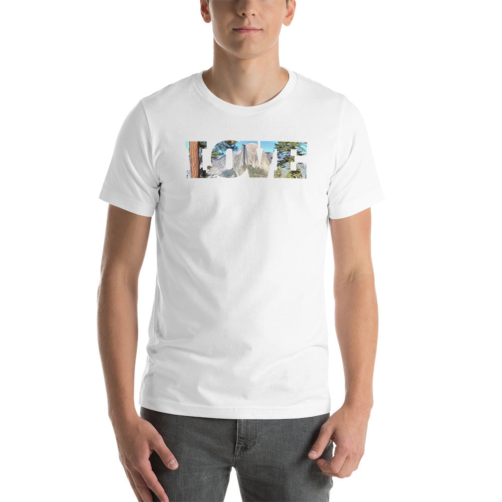 Road to Glacier Point LOVE Unisex t-shirt
