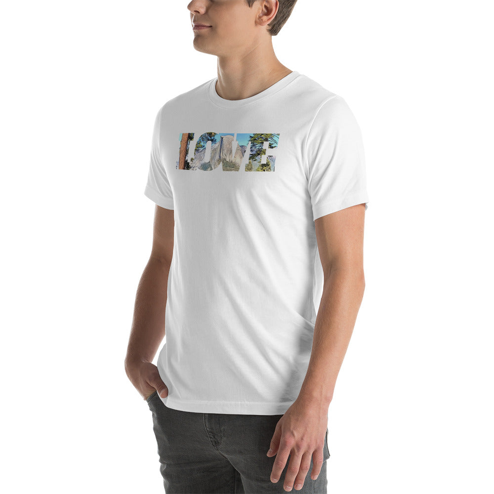Road to Glacier Point LOVE Unisex t-shirt