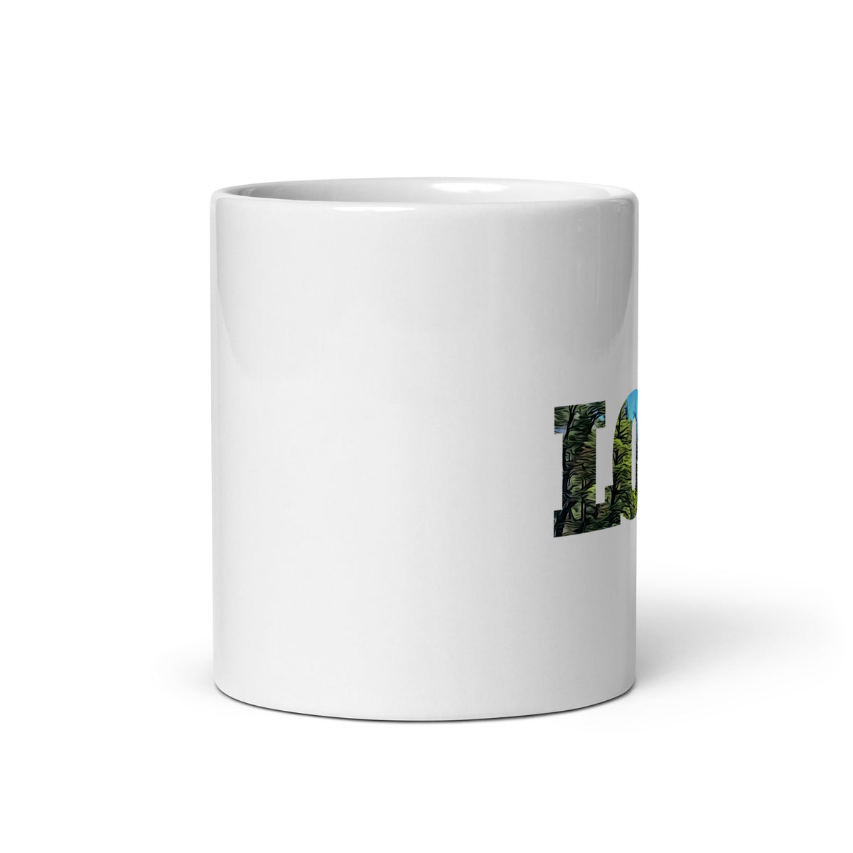 Half Dome LOVE White glossy mug