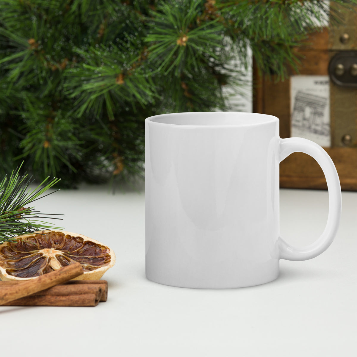Half Dome with Sentinel Bridge Arrowhead White glossy mug