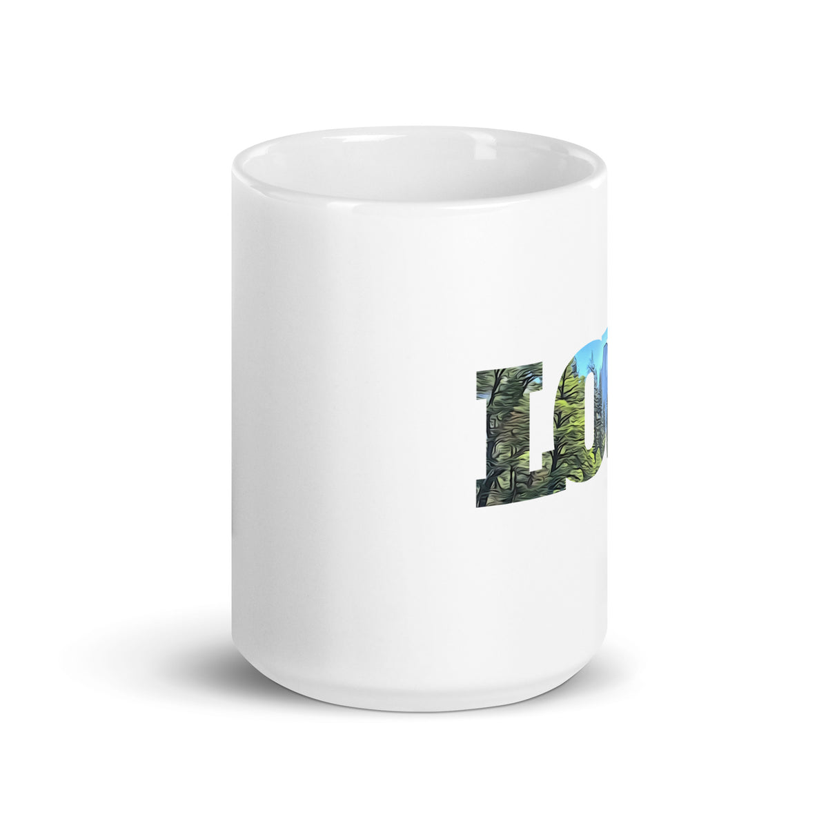 Half Dome LOVE White glossy mug