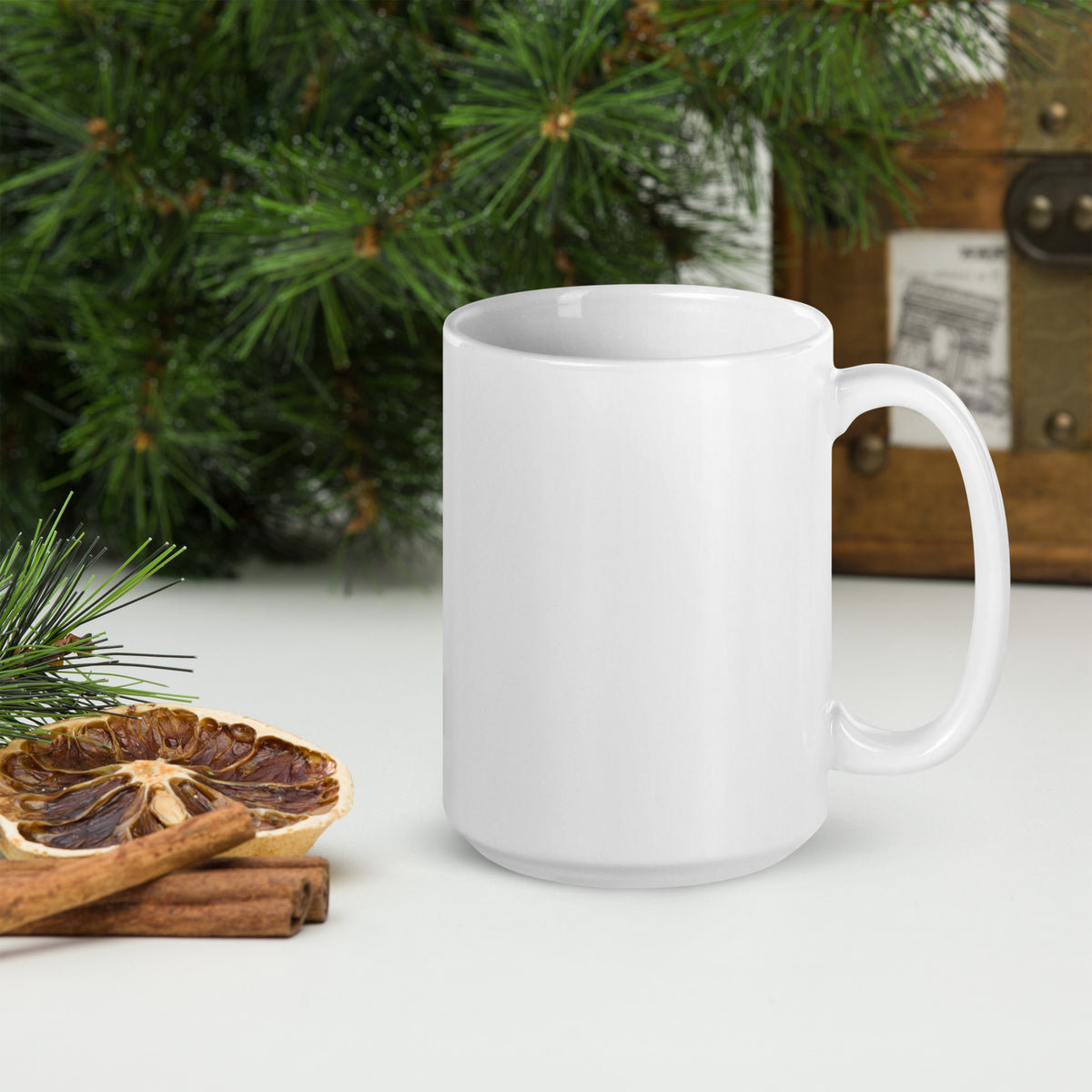 Half Dome with Sentinel Bridge Arrowhead White glossy mug