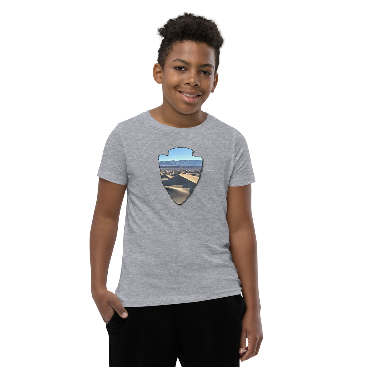 Mesquite Flat Sand Dunes Arrowhead Youth Short Sleeve T-Shirt