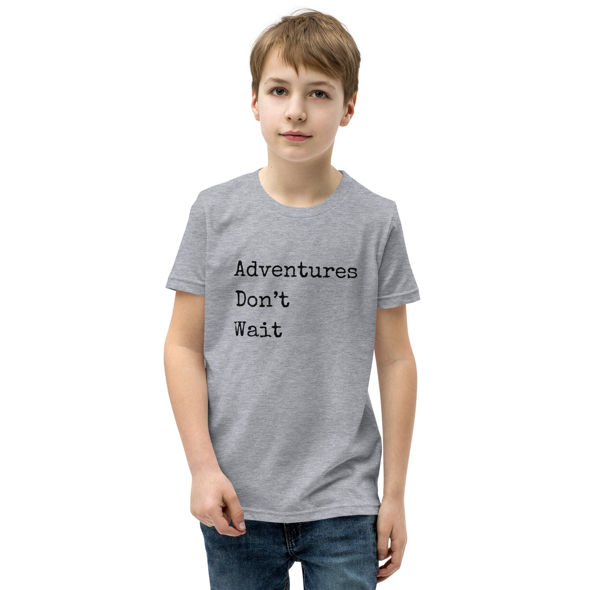 Adventures Don't Wait Youth Short Sleeve T-Shirt
