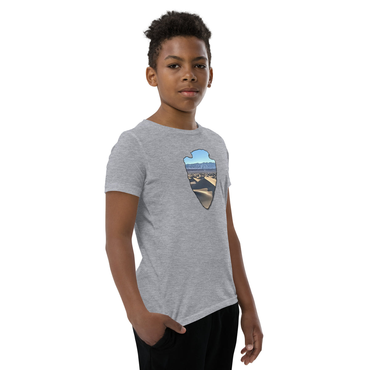 Mesquite Flat Sand Dunes Arrowhead Youth Short Sleeve T-Shirt