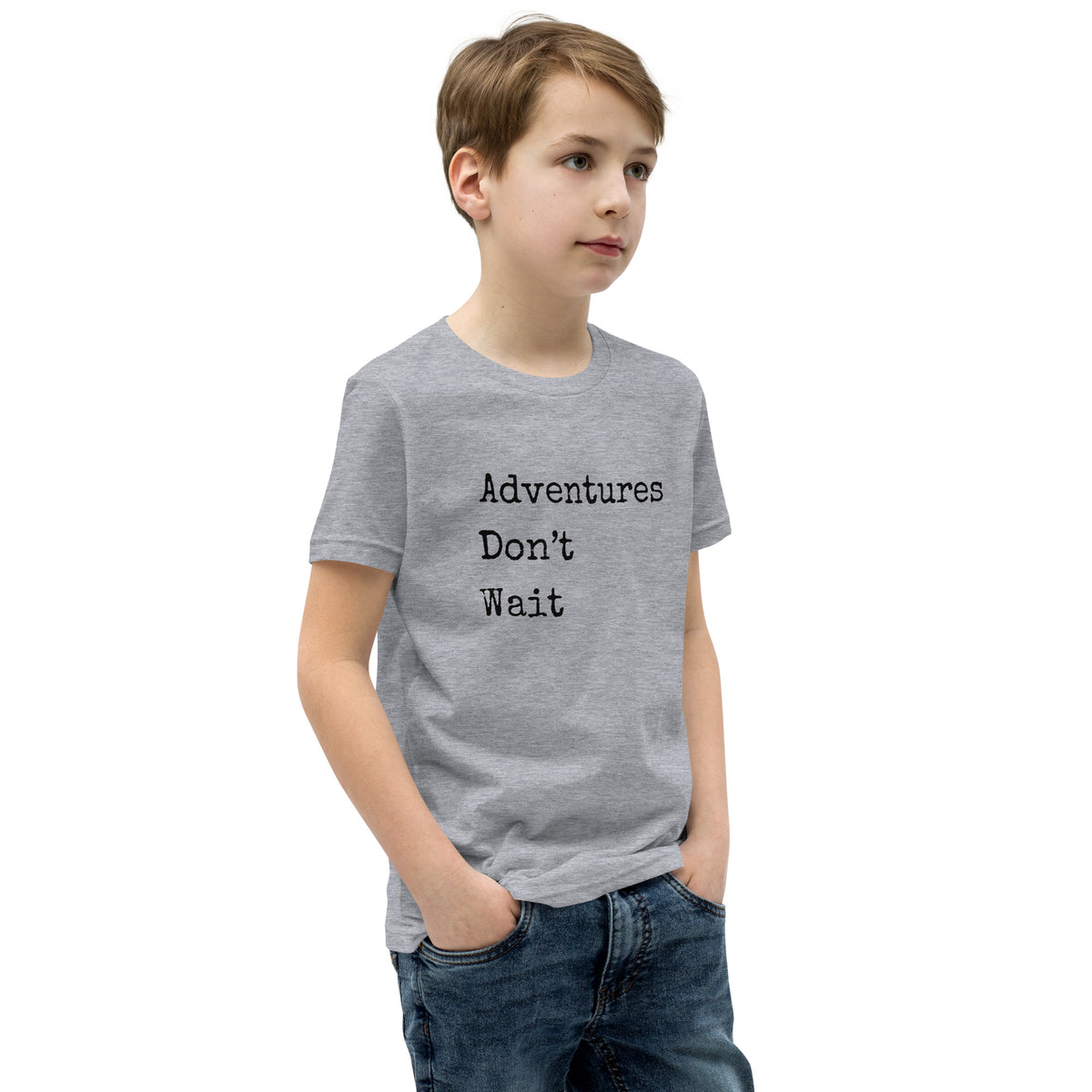 Adventures Don't Wait Youth Short Sleeve T-Shirt