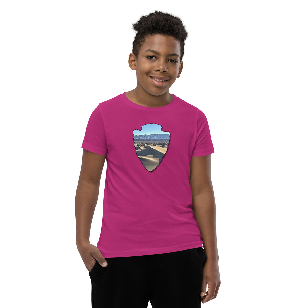 Mesquite Flat Sand Dunes Arrowhead Youth Short Sleeve T-Shirt