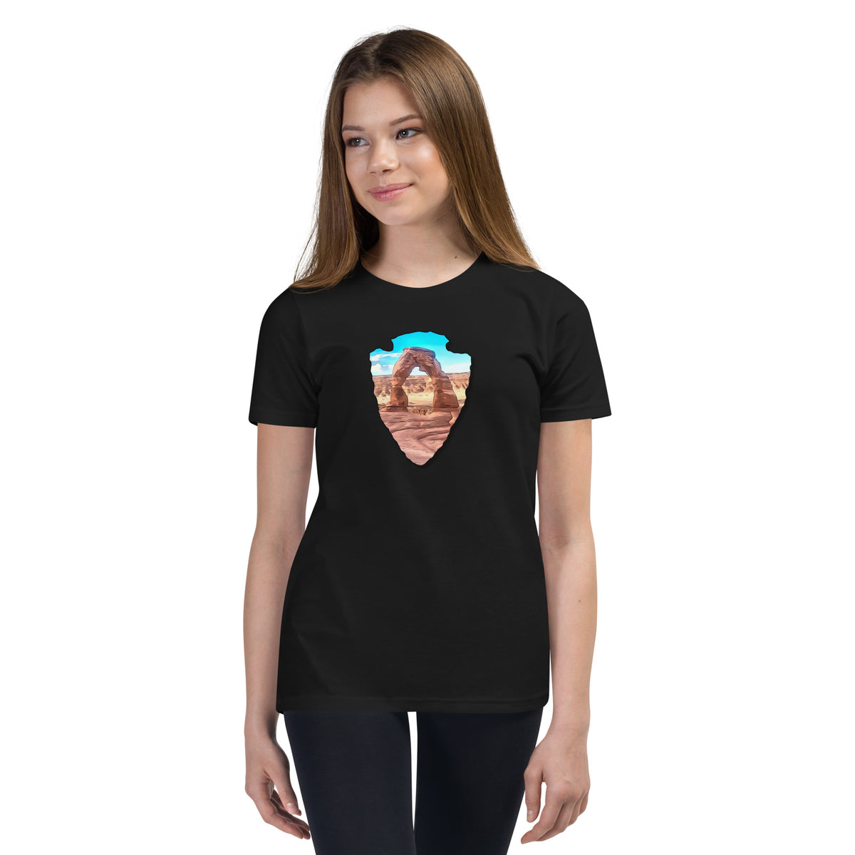 Delicate Arch Arrowhead Youth Short Sleeve T-Shirt