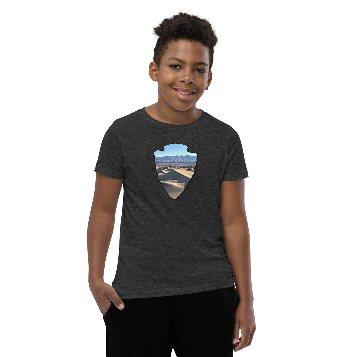 Mesquite Flat Sand Dunes Arrowhead Youth Short Sleeve T-Shirt