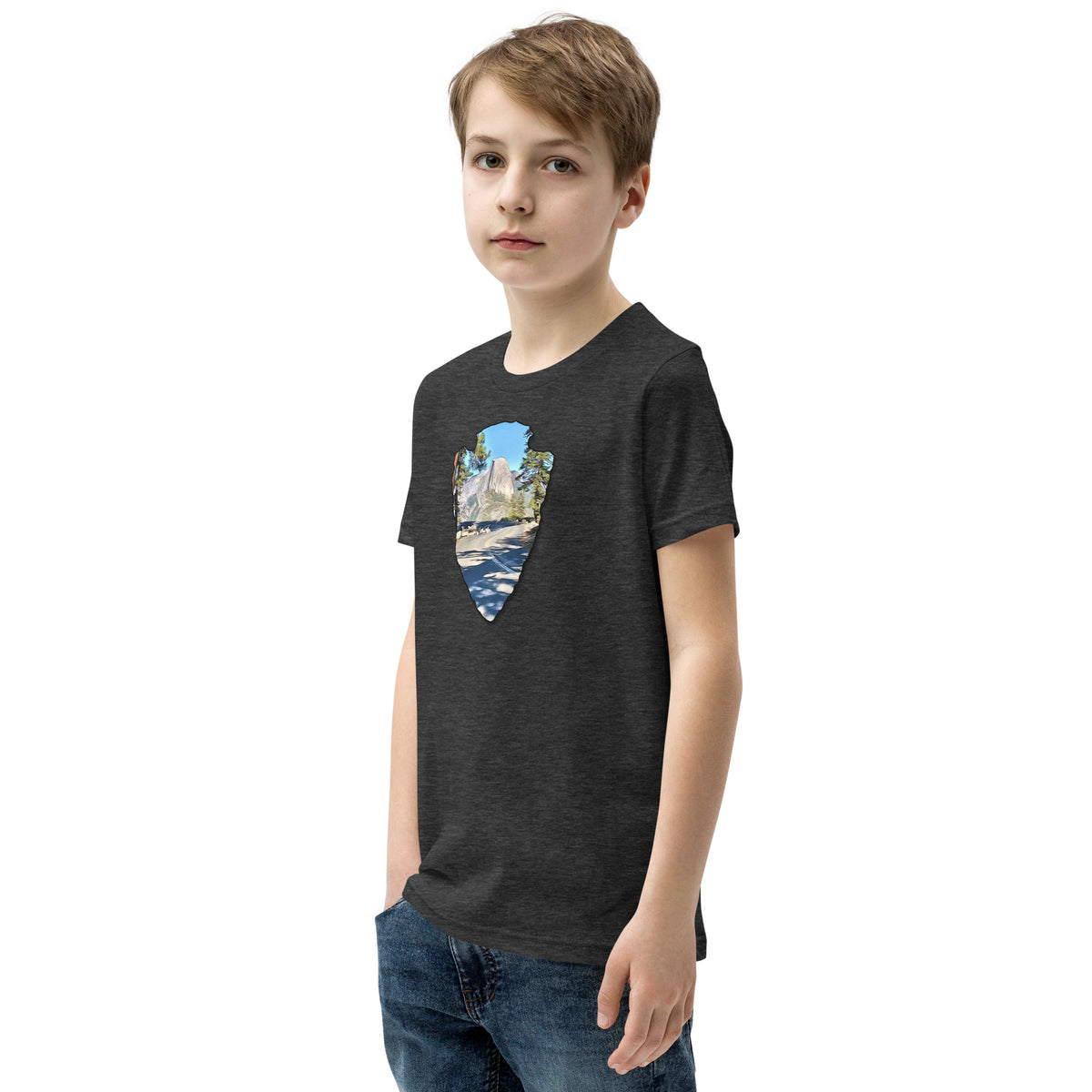 Road to Glacier Point Arrowhead Youth Short Sleeve T-Shirt