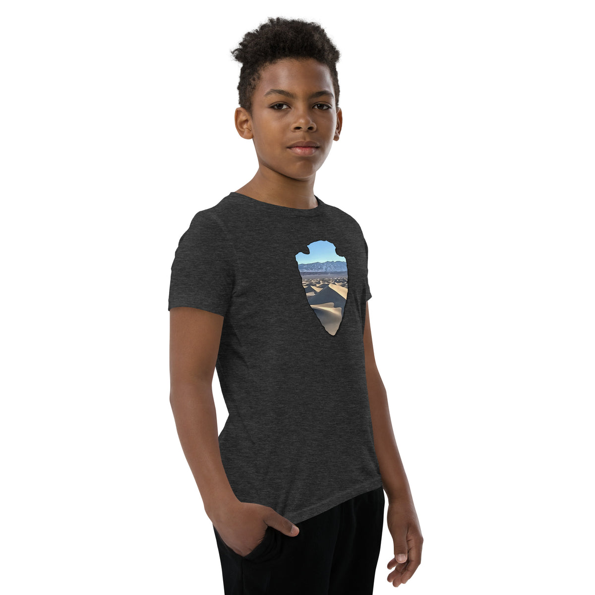 Mesquite Flat Sand Dunes Arrowhead Youth Short Sleeve T-Shirt