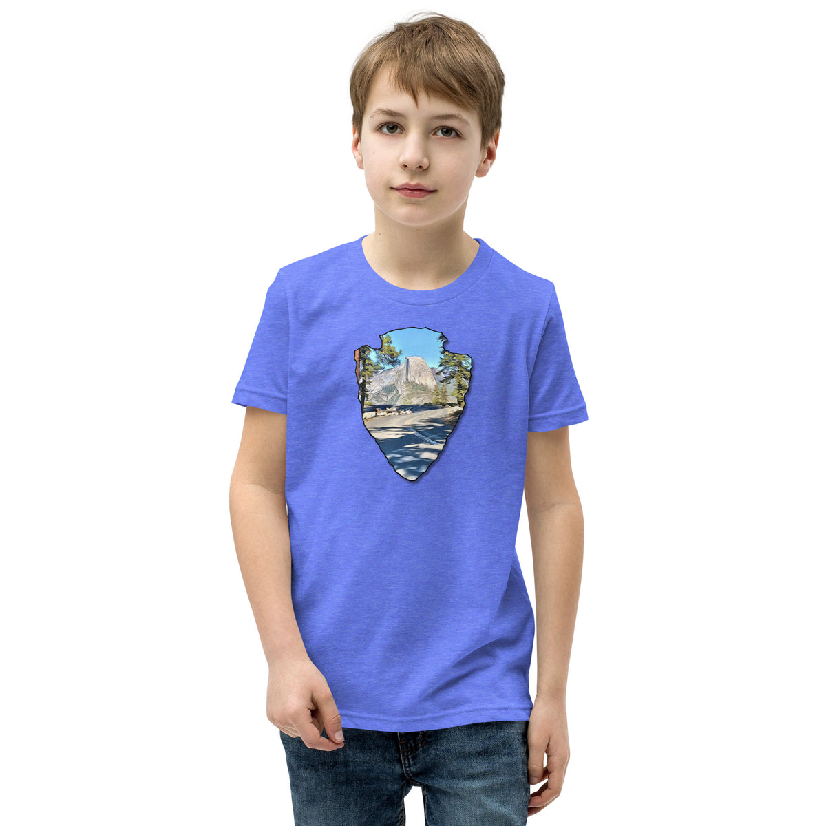 Road to Glacier Point Arrowhead Youth Short Sleeve T-Shirt