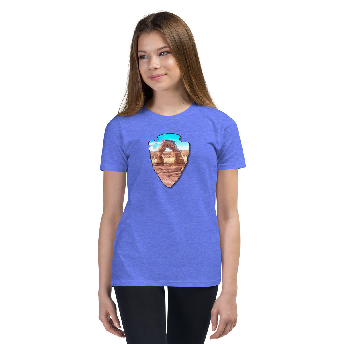 Delicate Arch Arrowhead Youth Short Sleeve T-Shirt